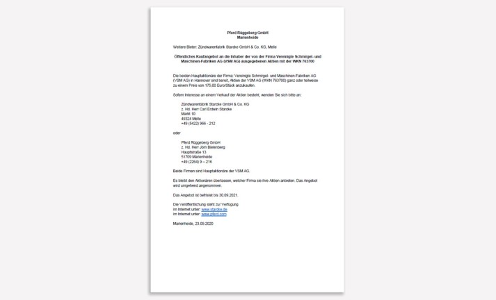 Öffentliches Kaufangebot