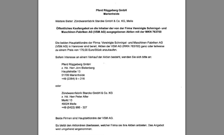 Öffentliches Kaufangebot