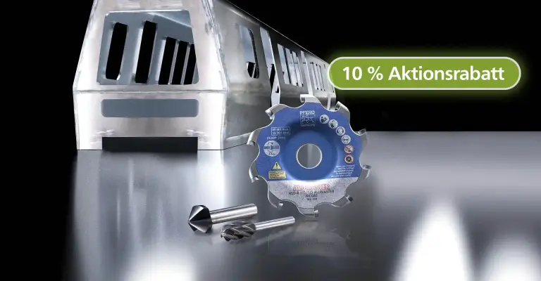 Zusätzlich 10 % Rabatt auf alle Fräs-, Bohr- und Senkwerkzeuge!