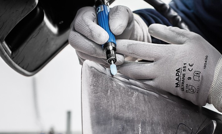 TOUGH grinding points are especially well suited for weld dressing on repair welds and for reworking turbine blades during aircraft maintenance.