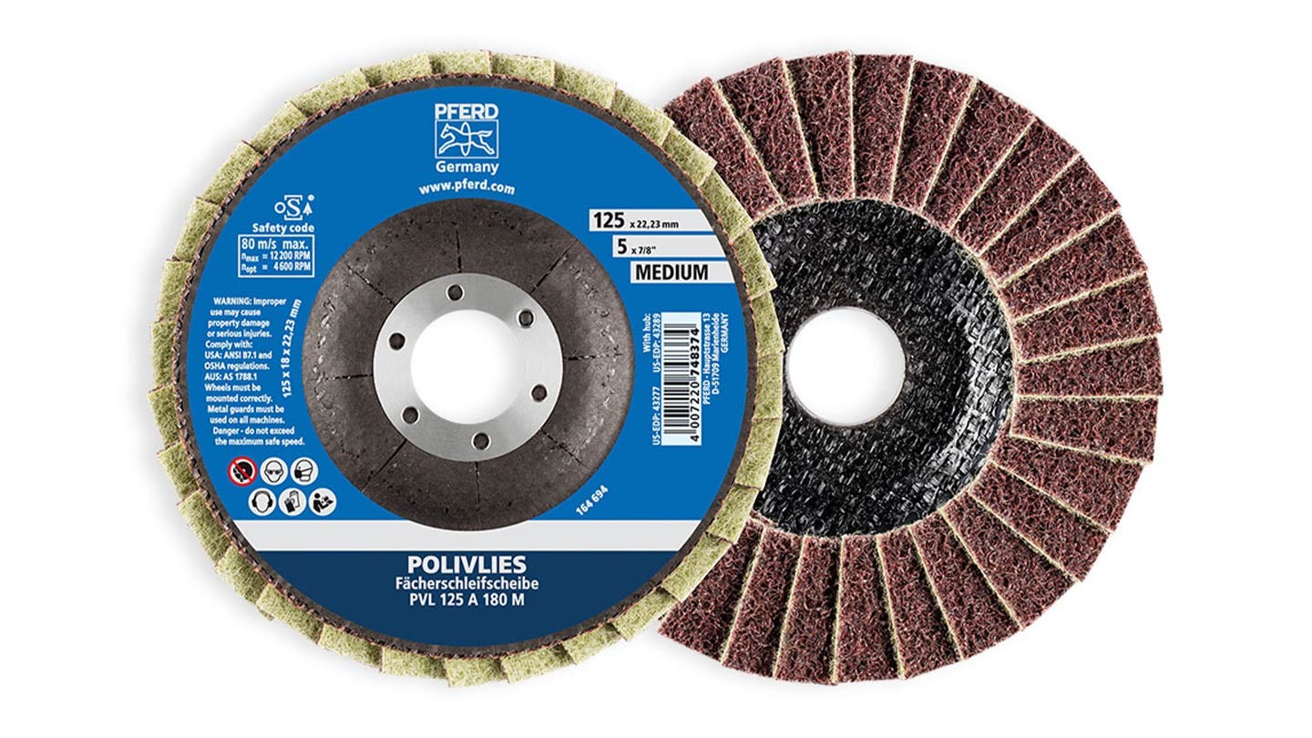 POLIVLIES flap discs and hook and loop discs