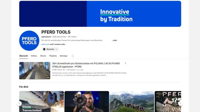 Canal Abrasivos PFERD TOOLS en YouTube